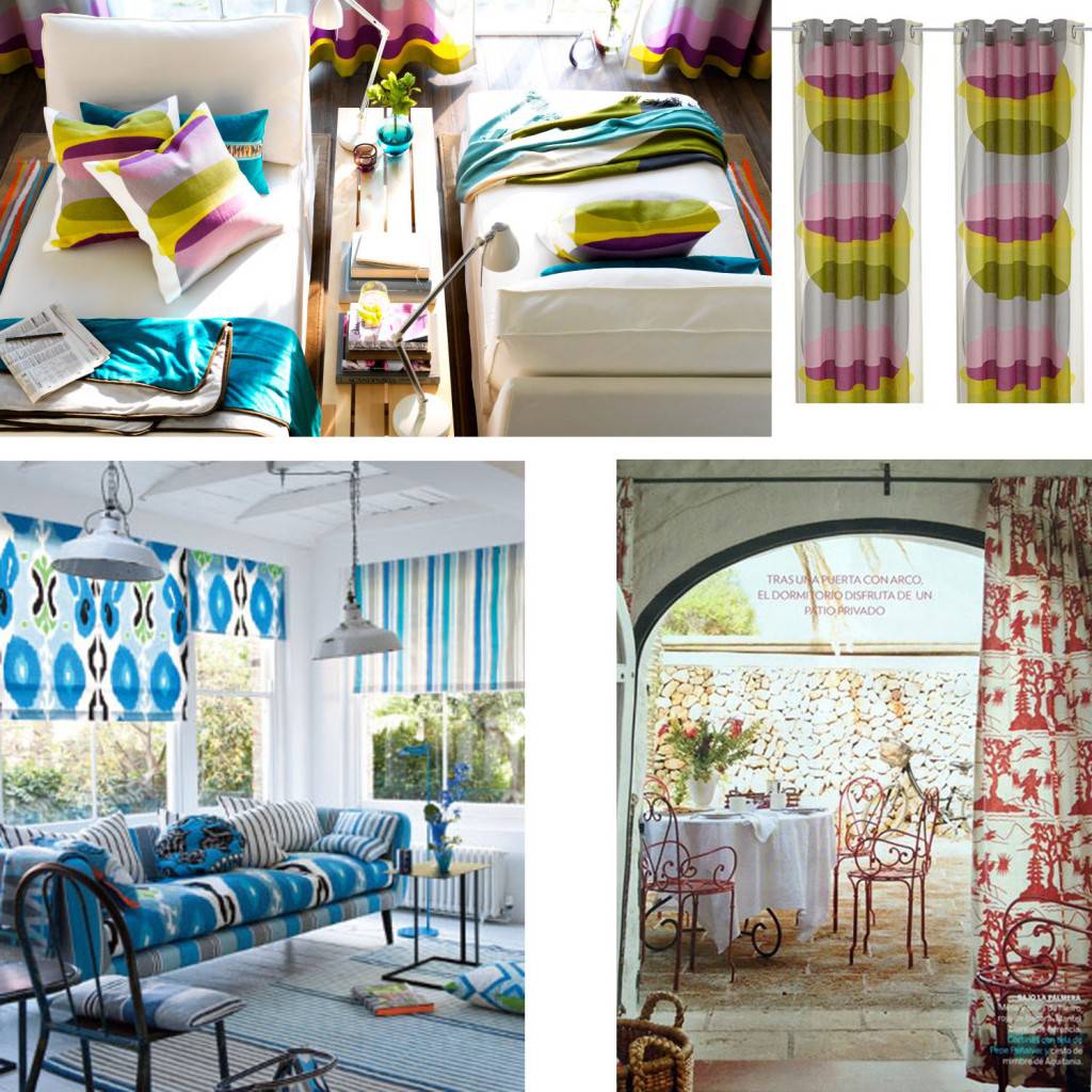 Motivos grandes que se llevan en telas y textiles en la primavera de 2013