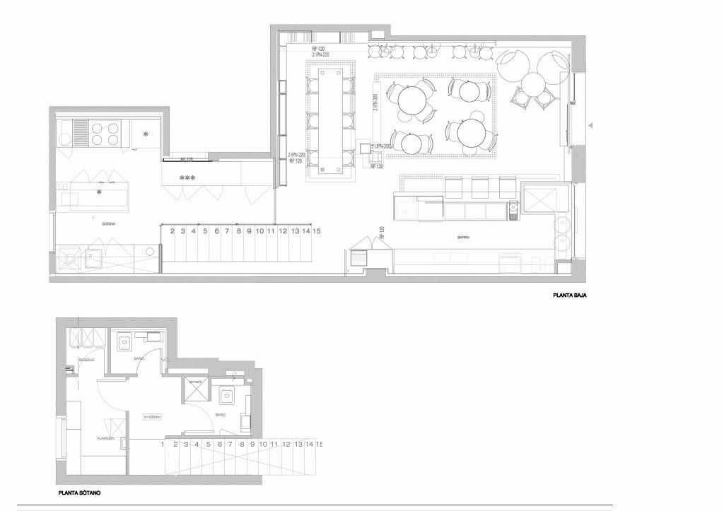 planos proyecto restaurante