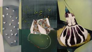 Vida fluida, suerte y muerte, 2014. Acru00EDlico sobre  lienzo, 197 x 350 cm.(a)