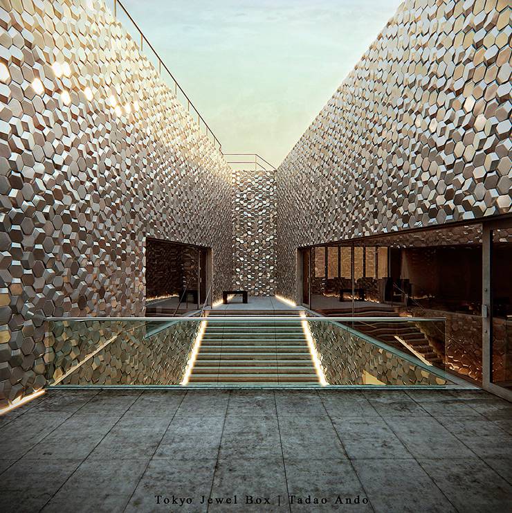 Fantástico 3d del edificio creado por el Arquitecto Tadao Ando. 
