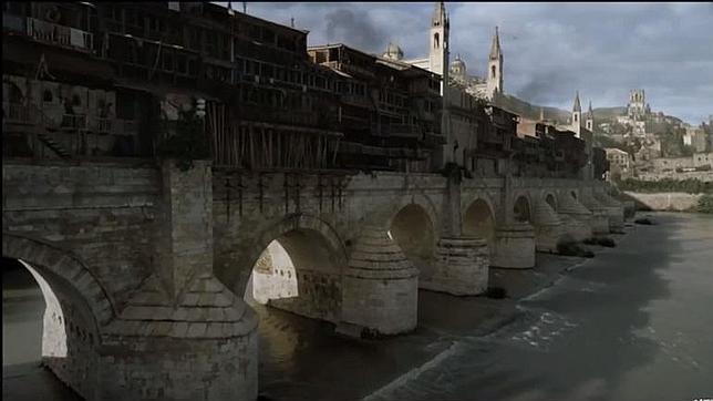 Puente romano de Cordoba retocado digitalmente para la serie Juego de Tronos. 