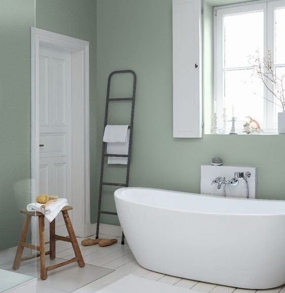 gris y verde en decoración