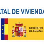 La imagen muestra un texto que dice "plan estatal de vivienda 2018-2021, euros para reformar casa" sobre un fondo blanco, flanqueado a la izquierda por la Unión Europea.