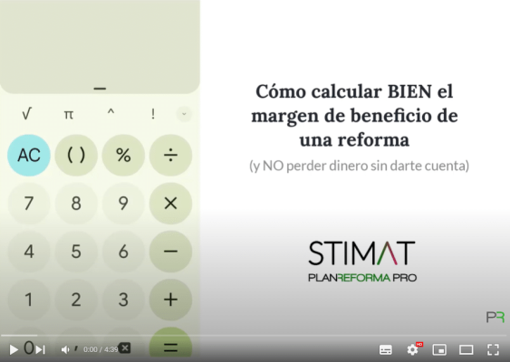 calculadora con el titulo como calcular el margen de beneficio de una obra