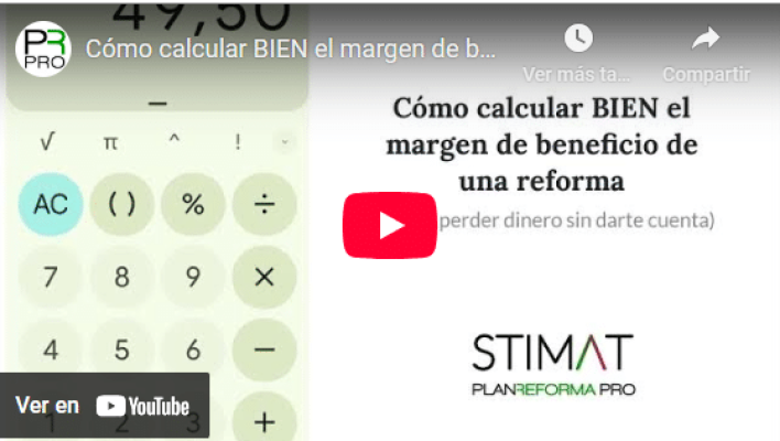 como calcular BIEN el margen de beneficio de una reforma