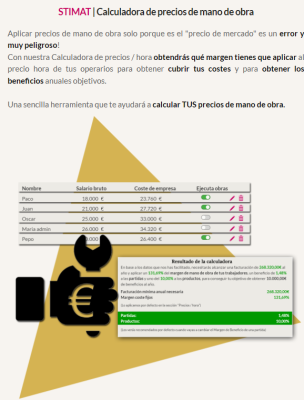 STIMAT | Calculadora de precios de mano de obra