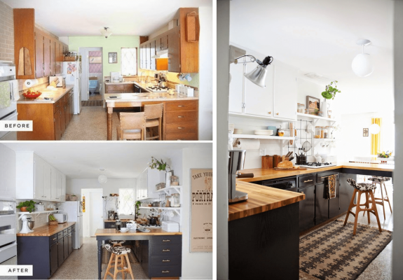 Las imágenes de antes y después de la renovación de una cocina demuestran cómo Empresas de reformas puede transformar elegantemente cocinas obsoletas en espacios modernos y con estilo.